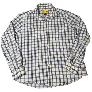 Barbour International Steve McQueen Plaid Shirt Mens Medium Blue MSH3406BL18